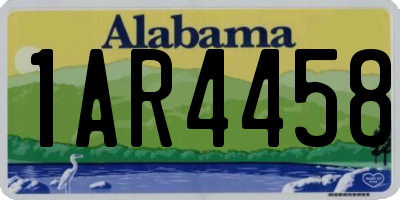 AL license plate 1AR4458