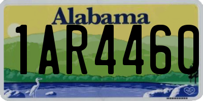 AL license plate 1AR4460