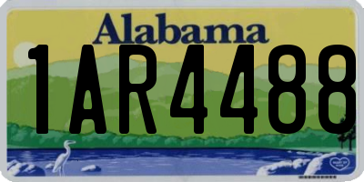 AL license plate 1AR4488
