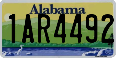 AL license plate 1AR4492