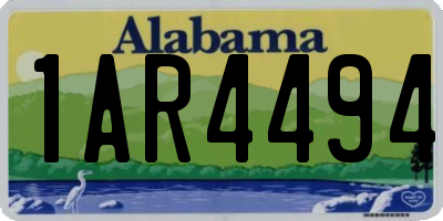 AL license plate 1AR4494