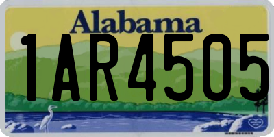AL license plate 1AR4505