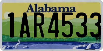 AL license plate 1AR4533