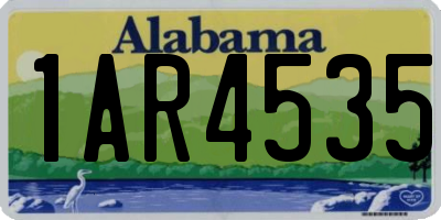 AL license plate 1AR4535