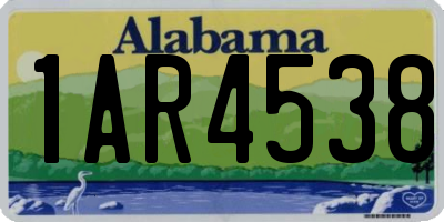 AL license plate 1AR4538