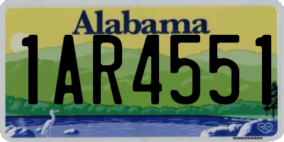 AL license plate 1AR4551