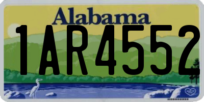 AL license plate 1AR4552