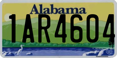 AL license plate 1AR4604