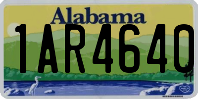 AL license plate 1AR4640