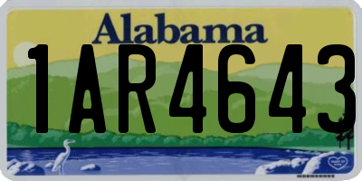 AL license plate 1AR4643