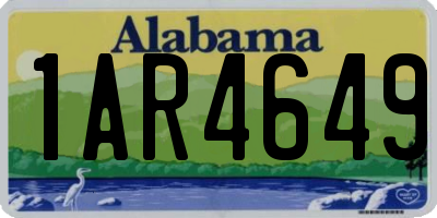 AL license plate 1AR4649