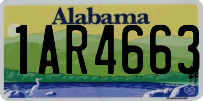 AL license plate 1AR4663