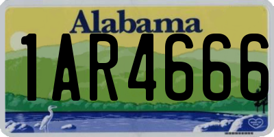 AL license plate 1AR4666