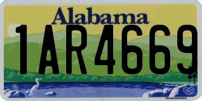 AL license plate 1AR4669