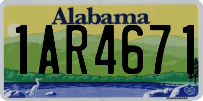 AL license plate 1AR4671