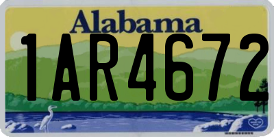 AL license plate 1AR4672