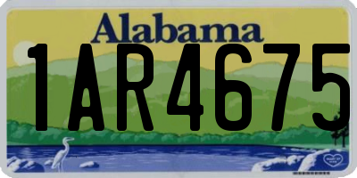 AL license plate 1AR4675