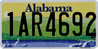AL license plate 1AR4692