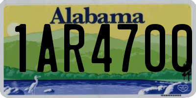 AL license plate 1AR4700
