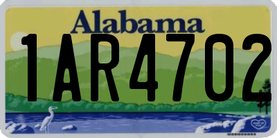 AL license plate 1AR4702