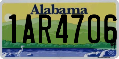 AL license plate 1AR4706