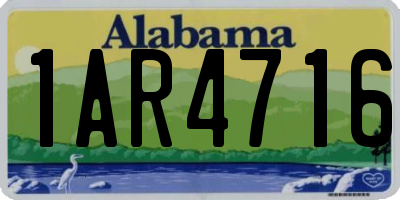 AL license plate 1AR4716