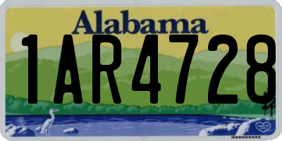 AL license plate 1AR4728