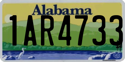 AL license plate 1AR4733