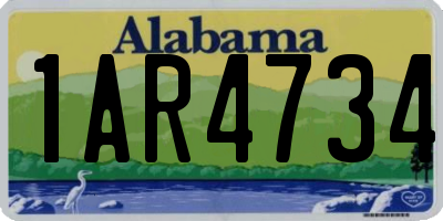 AL license plate 1AR4734