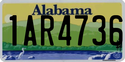 AL license plate 1AR4736