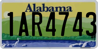 AL license plate 1AR4743