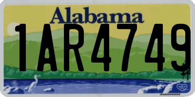 AL license plate 1AR4749