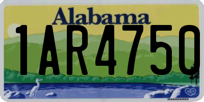 AL license plate 1AR4750