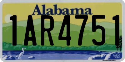 AL license plate 1AR4751