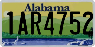 AL license plate 1AR4752