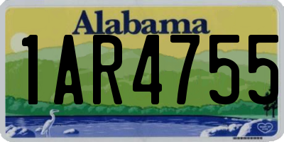 AL license plate 1AR4755