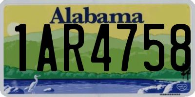 AL license plate 1AR4758