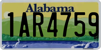AL license plate 1AR4759