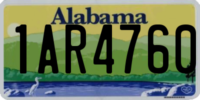AL license plate 1AR4760