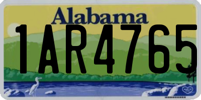 AL license plate 1AR4765