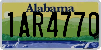 AL license plate 1AR4770