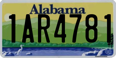 AL license plate 1AR4781
