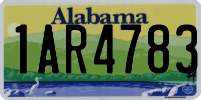 AL license plate 1AR4783