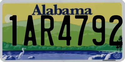 AL license plate 1AR4792