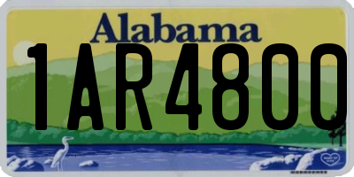 AL license plate 1AR4800