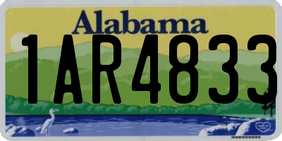 AL license plate 1AR4833
