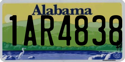 AL license plate 1AR4838