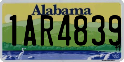 AL license plate 1AR4839