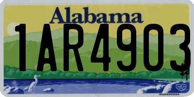 AL license plate 1AR4903