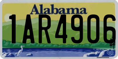 AL license plate 1AR4906
